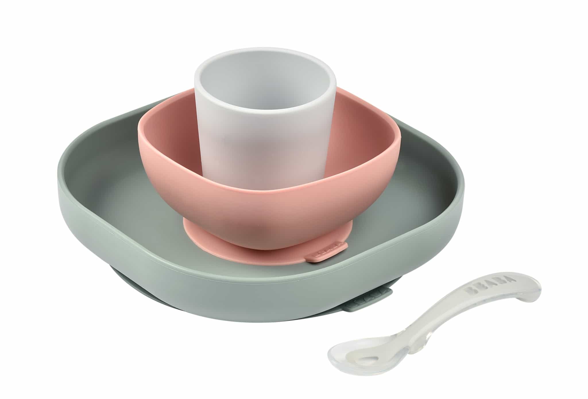 BEABA Silicone Suction Meal Set – Eucalyptus