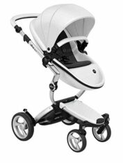Mima Xari 4G Complete Stroller - Aluminum Chassis, Snow White Seat, Black Starter Pack